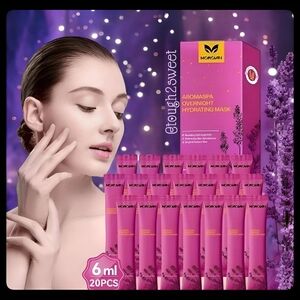 🆕️2 OVERNITE FACIAL MASKS BOXES OF 10 AROMASPA  SINGLE USE PACKS (=20 MASKS)